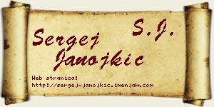 Sergej Janojkić vizit kartica